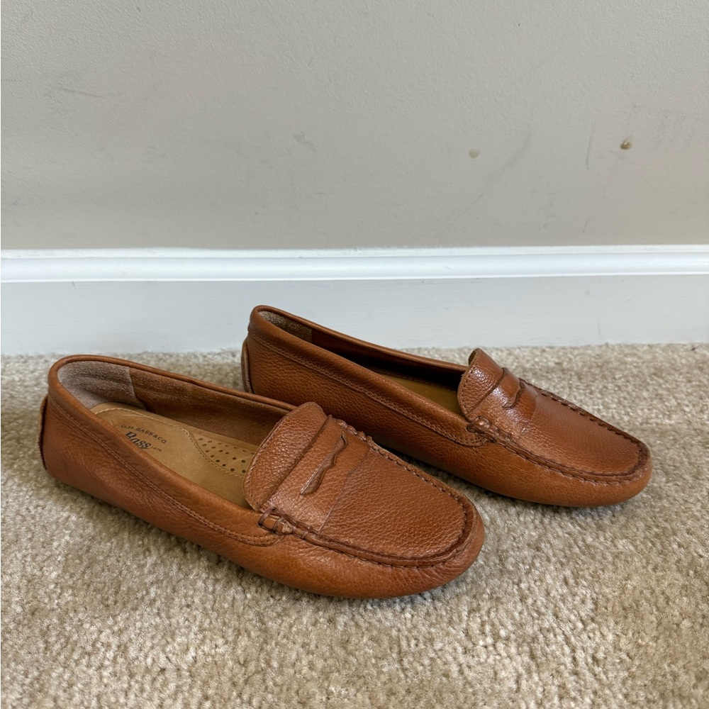 Brown Leather Loafers for Women